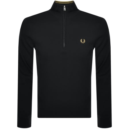 Fred Perry Black Cotton wool Blend Jumper Men